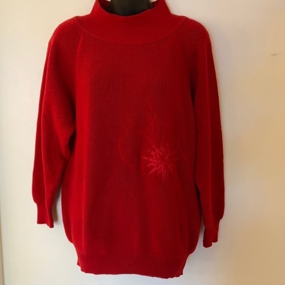 Gianfranco Ferre Sweater Red 100% Wool Size USA 10